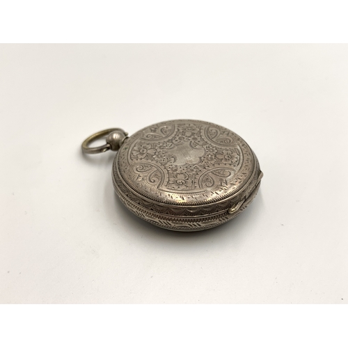 2066 - A late 19th/early 20th century .800 silver cased key wind open face pocket watch - approx. gross wei... 