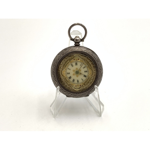 2068 - A Victorian .935 silver cased key wind open face pocket watch - approx. gross weight 34.3g