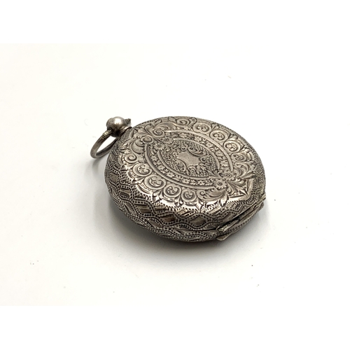 2068 - A Victorian .935 silver cased key wind open face pocket watch - approx. gross weight 34.3g