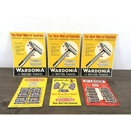 764 - Seven mid 20th century Wardonia shop display advertising cards