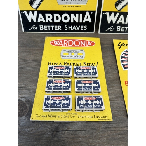 764 - Seven mid 20th century Wardonia shop display advertising cards