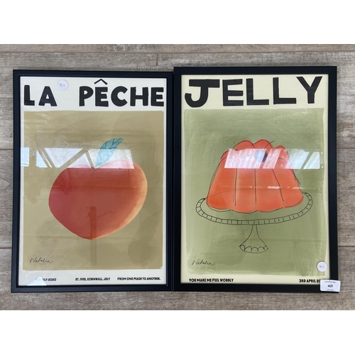 469 - Two modern framed Natalia Bagniewska, one La Pêche and one Jelly prints - approx. 44cm high x 31cm w... 