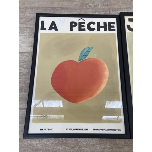 469 - Two modern framed Natalia Bagniewska, one La Pêche and one Jelly prints - approx. 44cm high x 31cm w... 