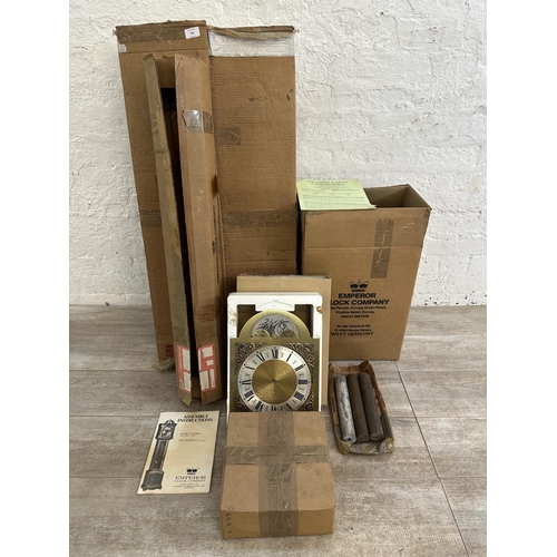 404 - A 1980s Emperor Model 120 Series grandfather clock kit with instruction manual