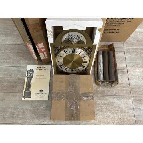 404 - A 1980s Emperor Model 120 Series grandfather clock kit with instruction manual