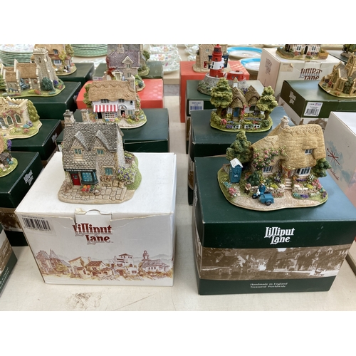291 - Seventy four Lilliput Lane handmade models to include Britain's Heritage Lest We Forget, The Victori... 