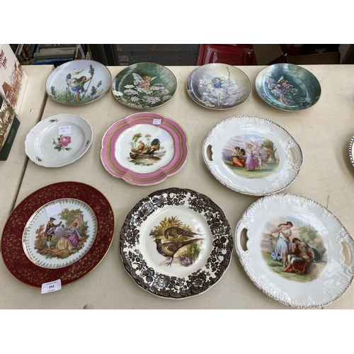 293 - Ten ceramic collector's plates to include Meissen, Limoges, Coalport, Palissy, Villeroy & Boch etc.