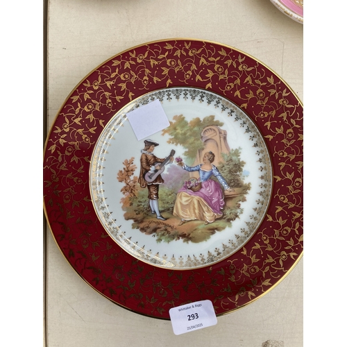 293 - Ten ceramic collector's plates to include Meissen, Limoges, Coalport, Palissy, Villeroy & Boch etc.