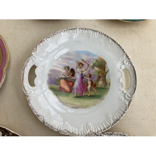 293 - Ten ceramic collector's plates to include Meissen, Limoges, Coalport, Palissy, Villeroy & Boch etc.