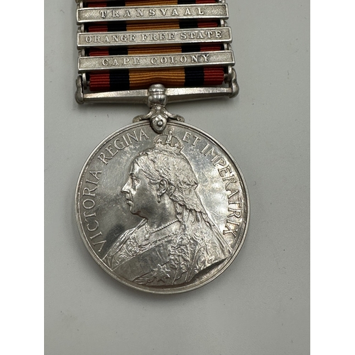 A Queen's South Africa medal with five clasps presented to 30143 Corpl ...