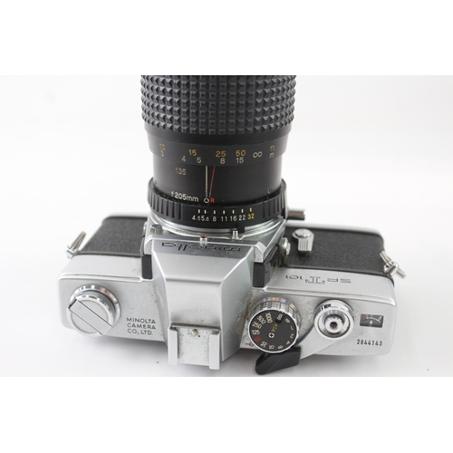 39 - A Minolta SR-T101 35mm SLR camera fitted with Bell & Howell 1:4.5 80-205mm macro zoom lens