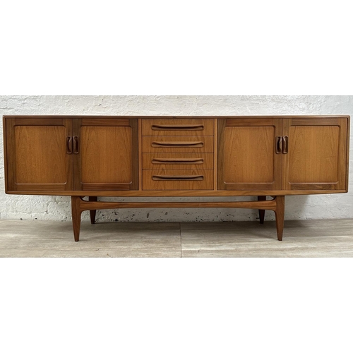 1039 - A mid 20th century G Plan Fresco teak sideboard - approx. 81cm high x 214cm wide x 46cm deep
