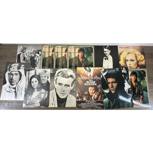 Twelve movie poster cards to include Blade Runner, Mel Gibson, Marilyn ...
