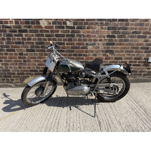 553C - A 1958/59 Royal Enfield 350 genuine works trials replica bike with dating certificate to prove authe...