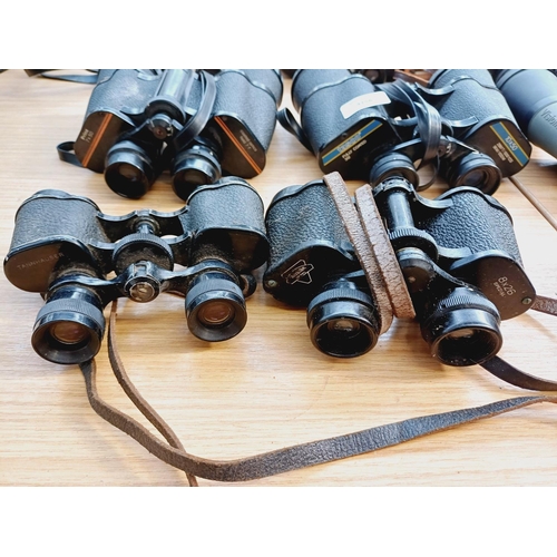 270 - Nine pairs of binoculars to include Greenkat, Tannhauser, Visionary etc.