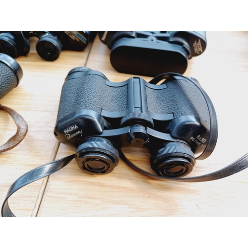 270 - Nine pairs of binoculars to include Greenkat, Tannhauser, Visionary etc.