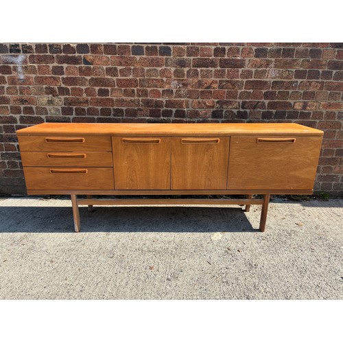 141 - A mid 20th century Meredew teak sideboard - approx. 81m high x 211cm wide x 43cm deep