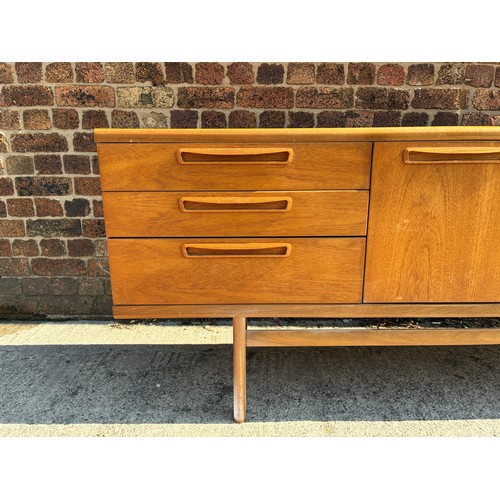 141 - A mid 20th century Meredew teak sideboard - approx. 81m high x 211cm wide x 43cm deep