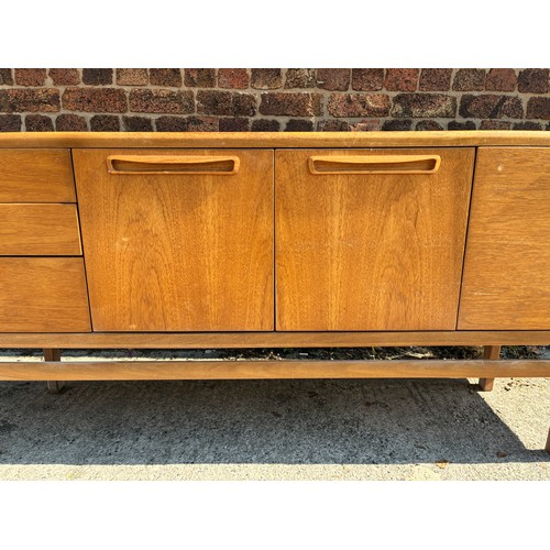 141 - A mid 20th century Meredew teak sideboard - approx. 81m high x 211cm wide x 43cm deep