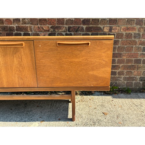 141 - A mid 20th century Meredew teak sideboard - approx. 81m high x 211cm wide x 43cm deep