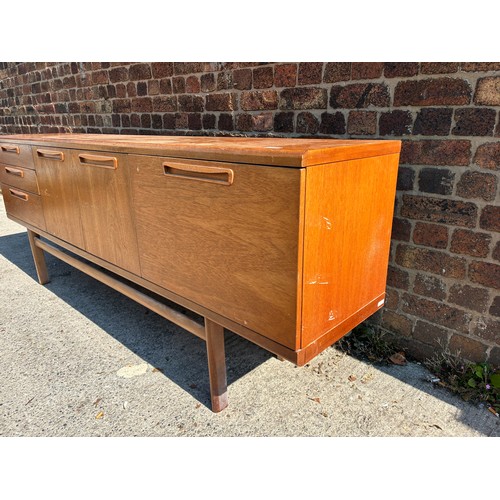 141 - A mid 20th century Meredew teak sideboard - approx. 81m high x 211cm wide x 43cm deep
