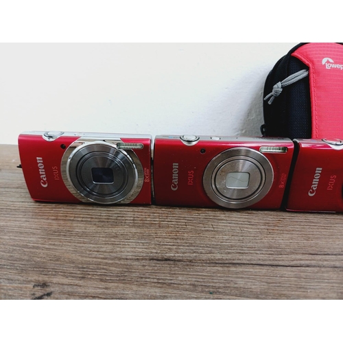 7 - Five Canon IXUS CCD sensor compact digital cameras, one 185 20mp, two 175 20mp, one 150 16mp and one... 
