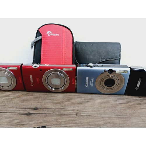 7 - Five Canon IXUS CCD sensor compact digital cameras, one 185 20mp, two 175 20mp, one 150 16mp and one... 