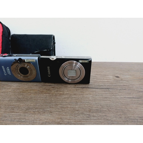 7 - Five Canon IXUS CCD sensor compact digital cameras, one 185 20mp, two 175 20mp, one 150 16mp and one... 