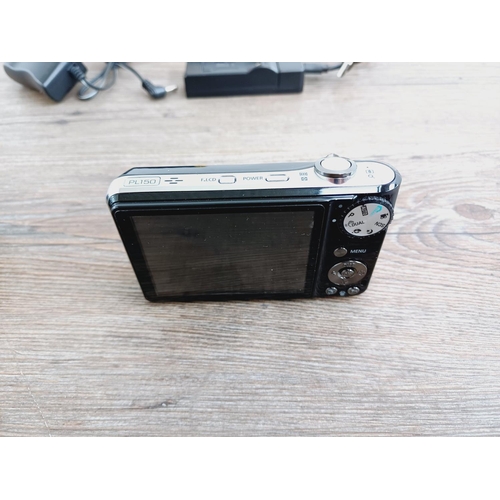 20 - Three items, one Panasonic Lumix DMC-TZ6 10mp CCD sensor compact digital camera, one Samsung PL150 1... 