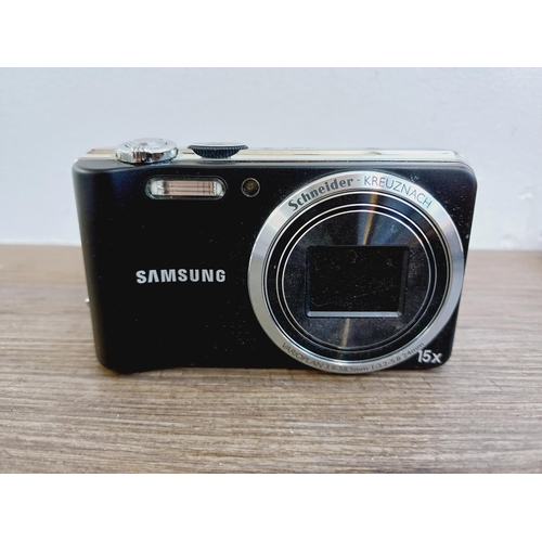 51 - Three Samsung CCD sensor compact digital cameras, one EX1 10mp, one WB600 12mp and one WB690 12mp