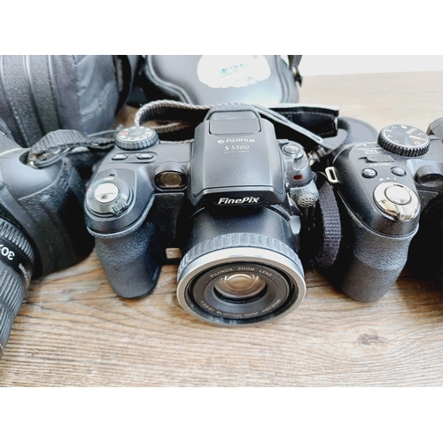 53 - Five Fujifilm FinePix digital bridge cameras to include HS25EXR 16mp CMOS sensor, S1730 12mp, S1600 ... 