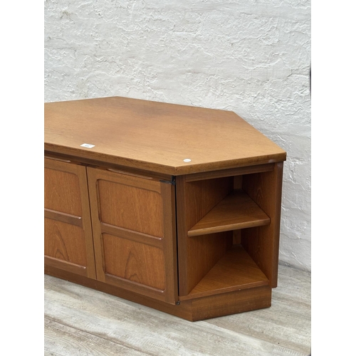 1151 - A Nathan Squares teak TV stand - approx. 51cm high x 99cm wide x 48cm deep