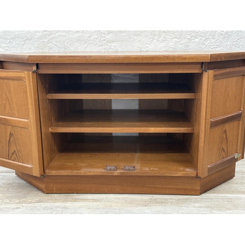 1151 - A Nathan Squares teak TV stand - approx. 51cm high x 99cm wide x 48cm deep