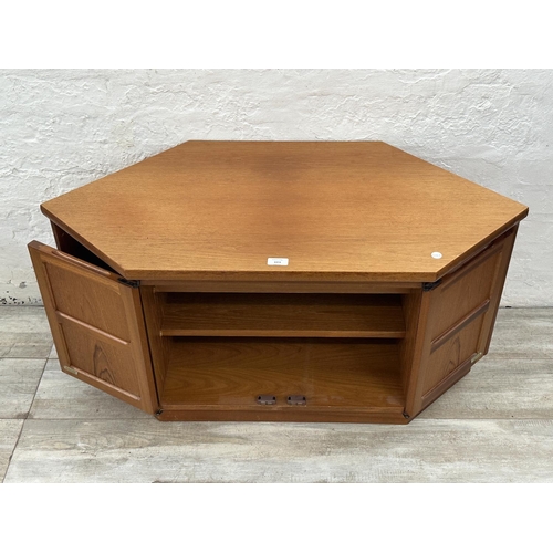 1151 - A Nathan Squares teak TV stand - approx. 51cm high x 99cm wide x 48cm deep