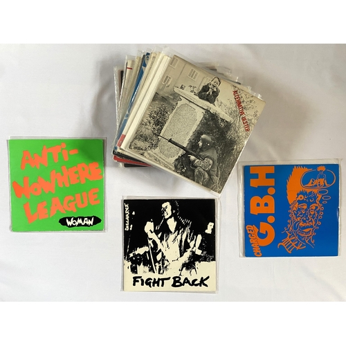105 - Twenty six 7-inch vinyl records (Punk) all with plastic wallets and original sleeves to include The ...
