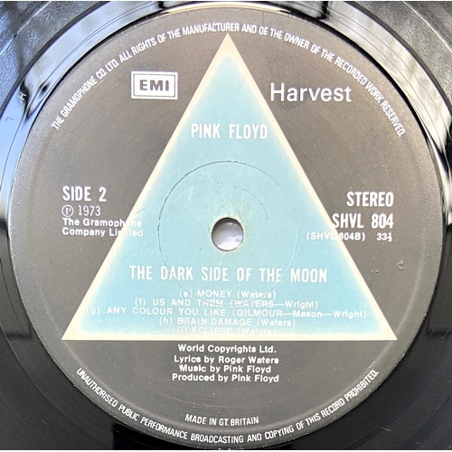 151 - Pink Floyd 'Dark Side Of The Moon' 12-inch vinyl record original first pressing 1973 album solid blu... 