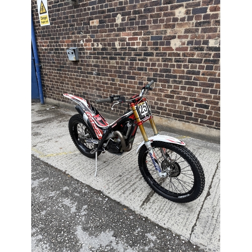 A 2012 road legal Gas Gas TXT PRO 300 works replica trials bike, was originally 300cc but has been down stroked to 250cc and fitted with titanium exhaust, Reiger suspension, race carburettor, Works forks etc.