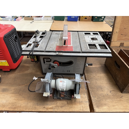 Two Performance Power tools, one PP250TS 10" table saw and one NLH150BG ...