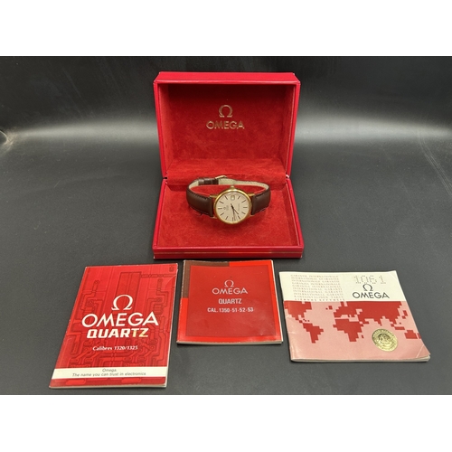 A boxed Omega Seamaster quartz men's wristwatch