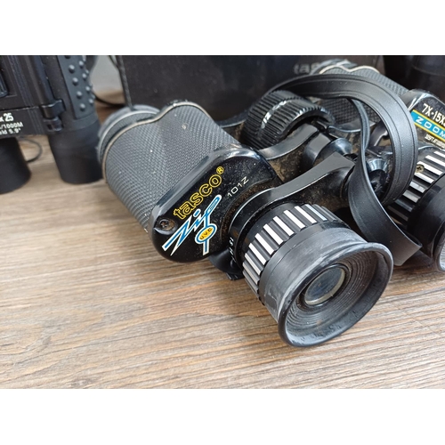 Five cased optical instruments, one Solis 30x30mm telescope with built ...