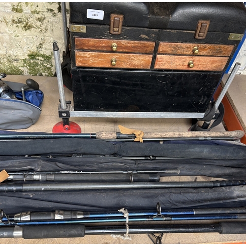 A collection of fishing equipment to include FishZone Mako mackerel and ...