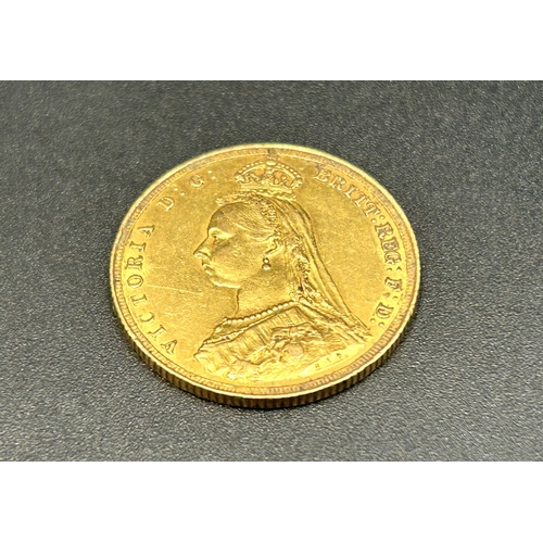 2250 - An 1887 Queen Victoria 22ct gold full sovereign - approx. gross weight 8g