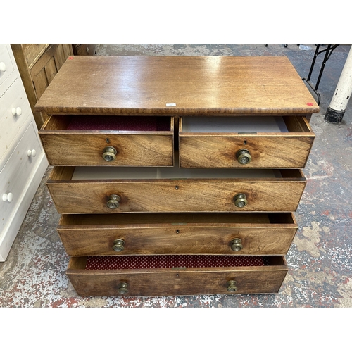 1003 - A Georgian mahogany chest of drawers - approx. 97cm high x 112cm wide x 53cm deep