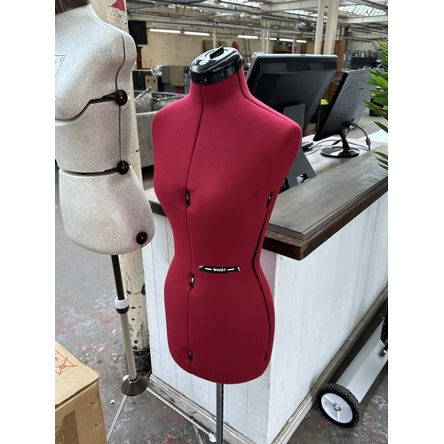 1029 - Two dressmaker's mannequins, one boxed Singer Dressform and one other