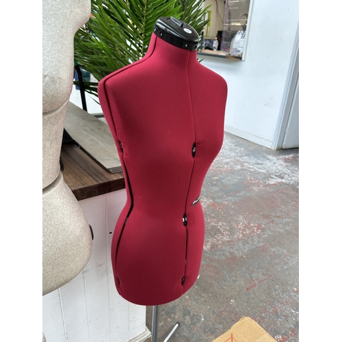 1029 - Two dressmaker's mannequins, one boxed Singer Dressform and one other
