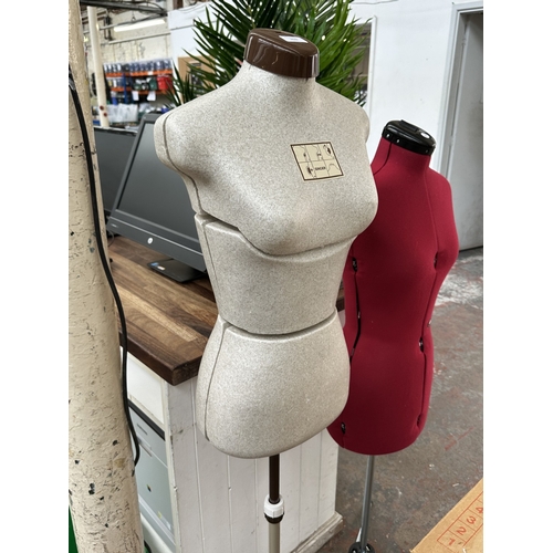 1029 - Two dressmaker's mannequins, one boxed Singer Dressform and one other