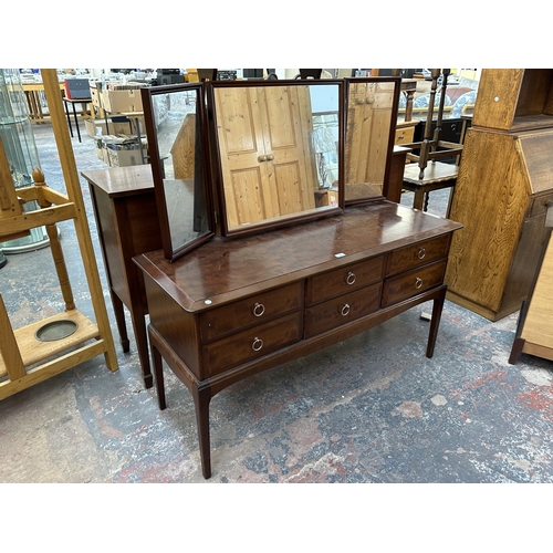 A Stag Minstrel mahogany dressing table - approx. 128cm high x 130cm ...