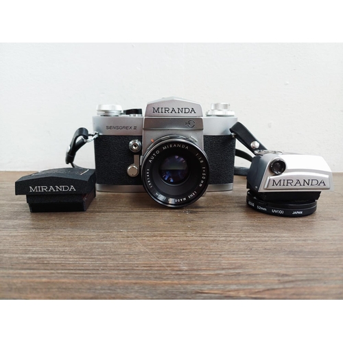 485 - A Miranda Camera Co. Sensorex II 35mm SLR camera fitted with Auto Miranda 1:1.8 50mm lens and eye-le... 