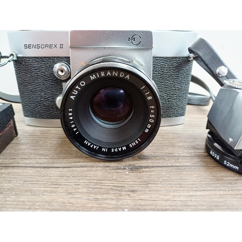 485 - A Miranda Camera Co. Sensorex II 35mm SLR camera fitted with Auto Miranda 1:1.8 50mm lens and eye-le... 