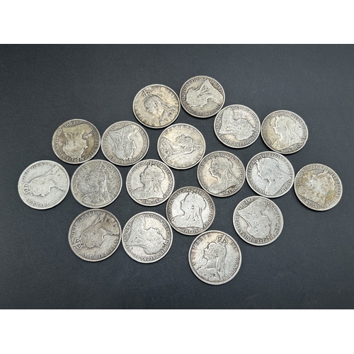 Approx. 196g of British 92.5% silver one florin coins